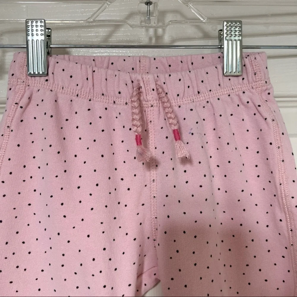 𝅺h&m Girl Light pink dotted lightweight Joggers- Size 1- 2 years - Picture 4 of 5